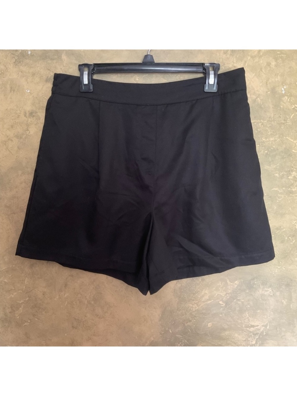Frank And Oak Tencel Lyocell High Waist Pleat Trouser Shorts Black M Sustainable